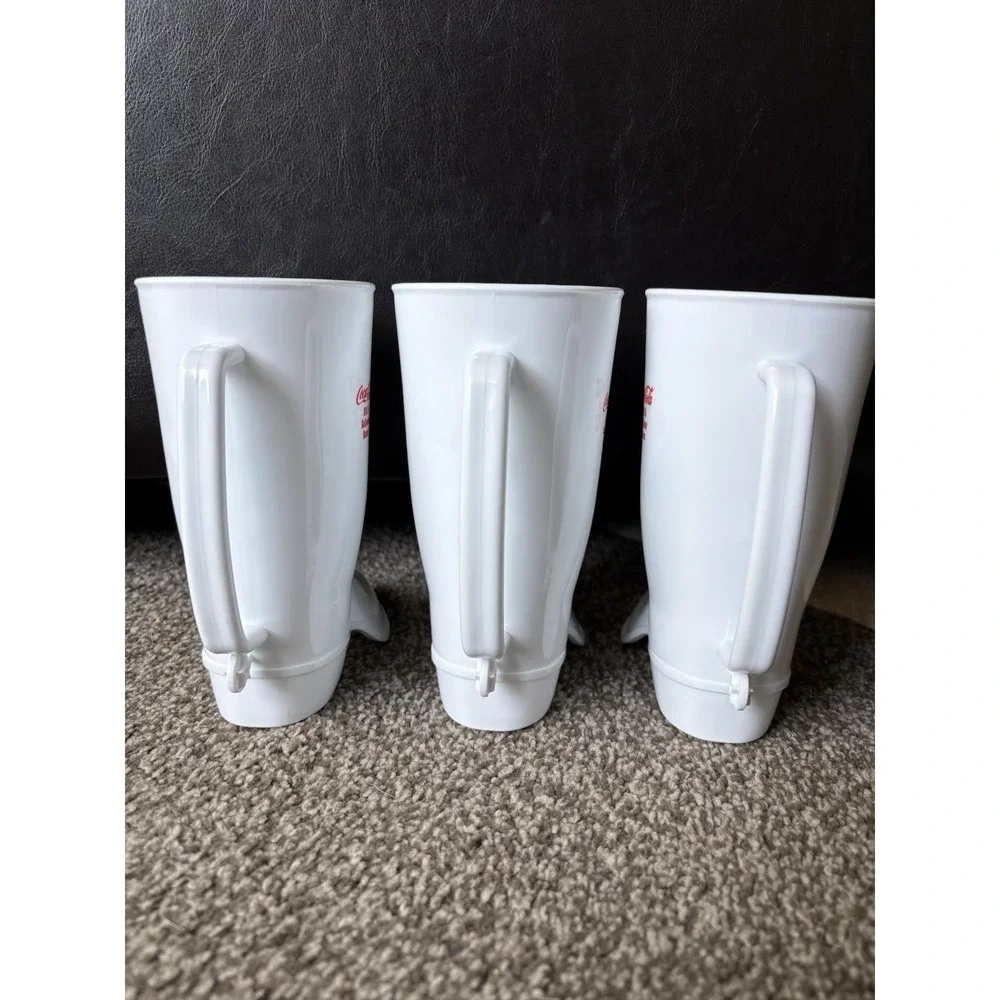 3 Lot Dolly Parton's Dixie Stampede Plastic Souvenir Boot Cup Mug Coca Cola 2019